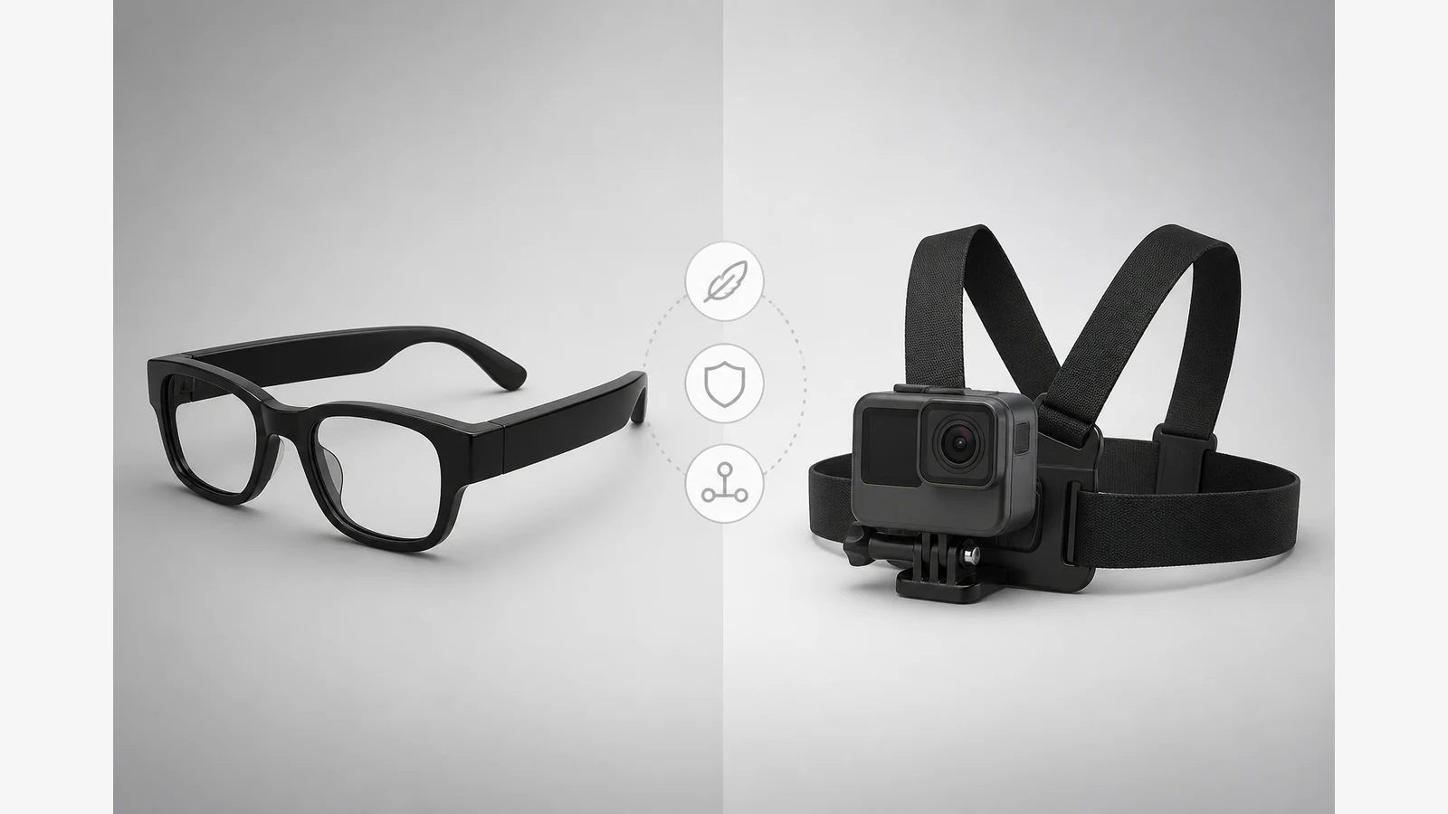Camera glasses and an action camera compared for hands-free POV filming